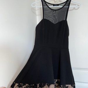 Black dress with a laced bottom